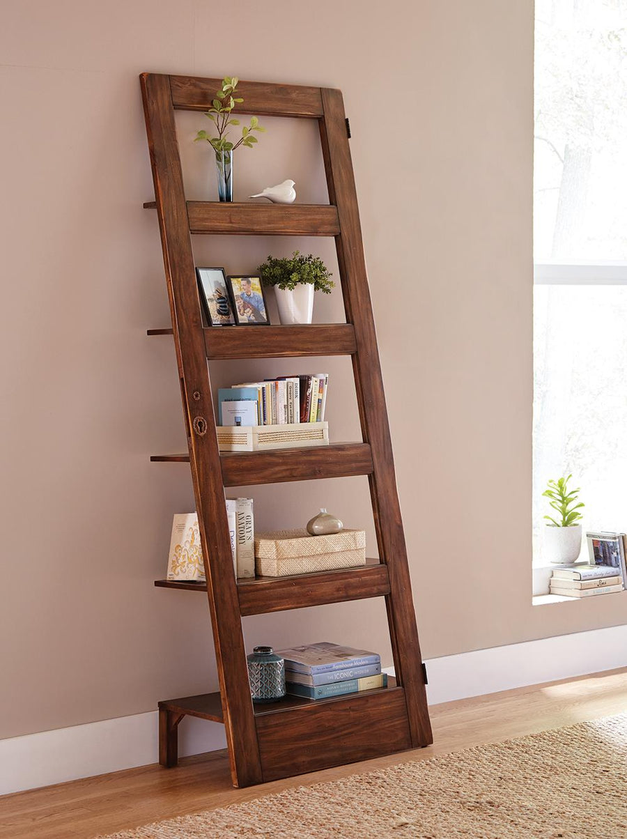 Rustic Antique Brown Etagere